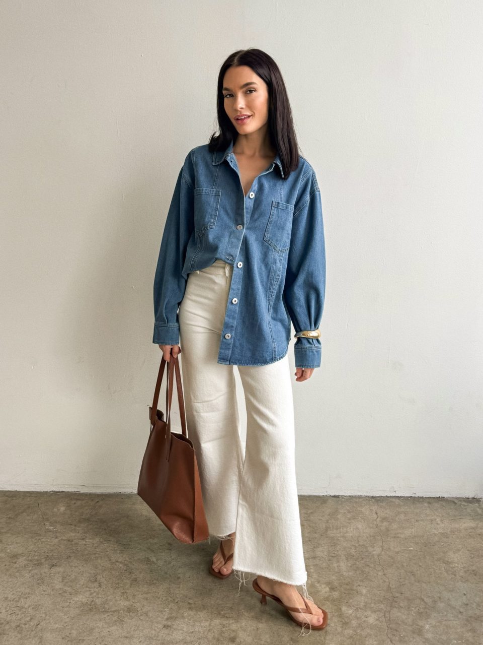 Maddox Oversized Denim Top